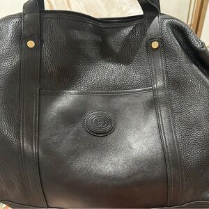 Gucci Black Leather Tote Bag